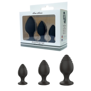 Анальні пробки чорного кольору 3 штуки BOSS of TOYS Boss Series Anal Plugs