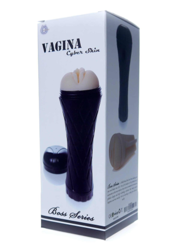 Мастурбатор в колбе Вагина телесного цвета Boss series Vagina cyber skin Latarka - 2