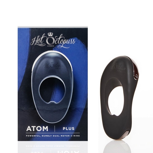 Ерекційне віброкільце на член Hot Octopuss ATOM PLUS 2 мотора чорне - 6