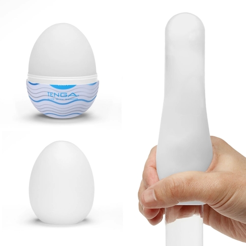 Набір мастурбаторів-яєць прозорого кольору Tenga Egg Standard 3 Pack 2 Twister, Bouncy, Silky 3 штуки - 5