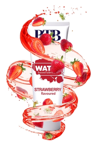 Лубрикант на водной основе с ароматом клубники Mai BTB Flavored Strawberry 100 мл - 4