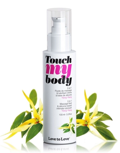 Масажна олія-лубрикант силіконова з ароматом Іланг-Іланг Love To Love TOUCH MY BODY 100 мл - 1