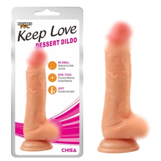 Фалоімітатор на присоску реалістичний бежевий CHISA Keep Love Dessert Dildo