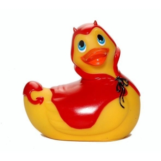 Вибратор-уточка для клитора водонепроницаемый I Rub My Duckie - Red Devil (BIG)