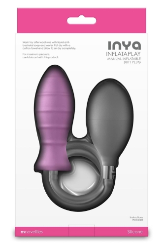 Анальна пробка з накачуванням рожева NS Novelties Inya - 4