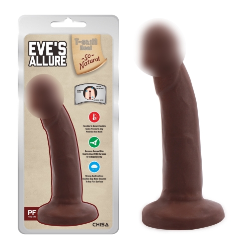 Фалос на присоску реалістичний бежевий CHISA Eves Allure Brown - 1