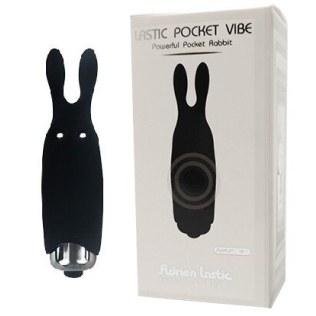 Мінівібратор у вигляді кролика Adrien LasticPocket Rabbit чорний