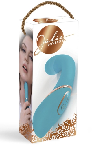Вибратор для точки со стимуляцией клитора G бирюзовый Jülie Lovetoys - 1
