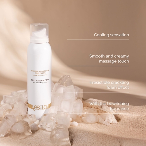 Масажна піна аромат деревний та пряний YESforLOV FIZZY MASSAGE FOAM with bewitching scent 150 мл - 2