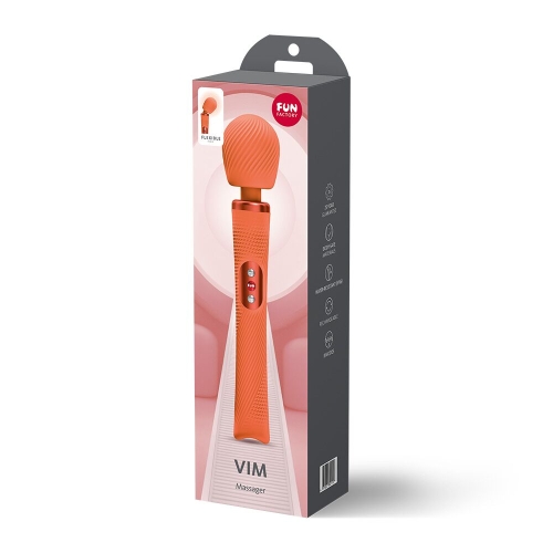 Масажер у вигляді мікрофону суперпотужний та легкий помаранчевий Fun Factory VIM Vibrating Wand до 6 годин роботи - 7