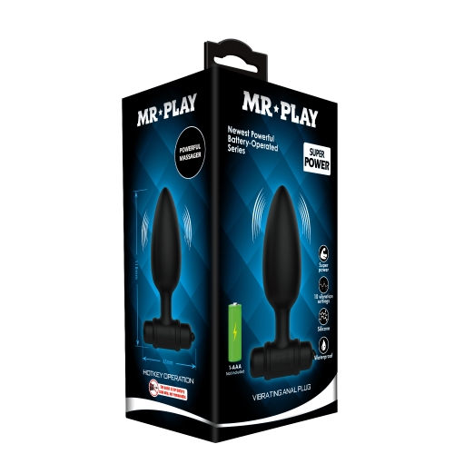 Анальна вібропробка чорна LYBAILE Pretty Love Mr. Play - 10