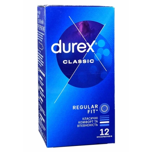 Презервативи класичні латексні із силіконовим мастилом Durex Сlassic 12 штук - 7