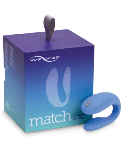 Вибратор для пар с пультом ДУ голубой We-Vibe Match - 1