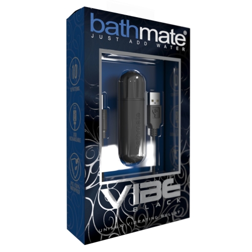 Вібропуля Пластикова водонепроникна Bathmate Vibe Bullet Black 10 режимів вібрації - 3