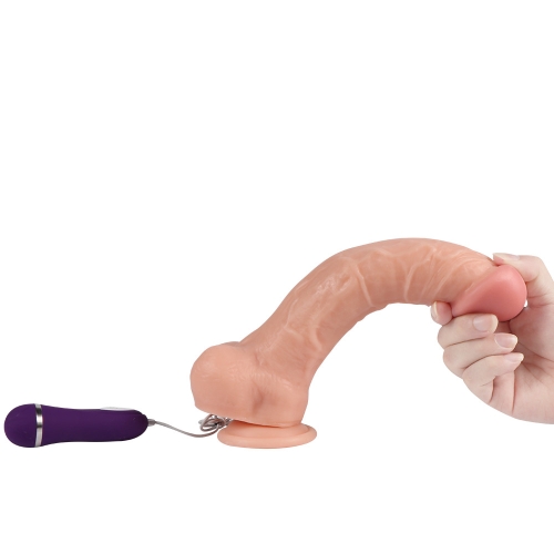 Вібратор реалістичний на присосці тілесного кольору з пультом ДК Xise Apolo vibrating dildo - 4