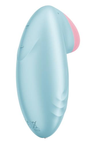 Клиторальный стимулятор с управлением со смартфона голубого цвета Satisfyer Tropical tip - 6
