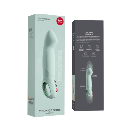 Суперпульсатор для точки G зеленого кольору Fun Factory STRONIC G FORTE sage - 8