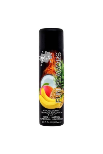 Разогревающий оральный лубрикант со вкусом Мультифрукт Wet Fun Flavors 89 мл - 1