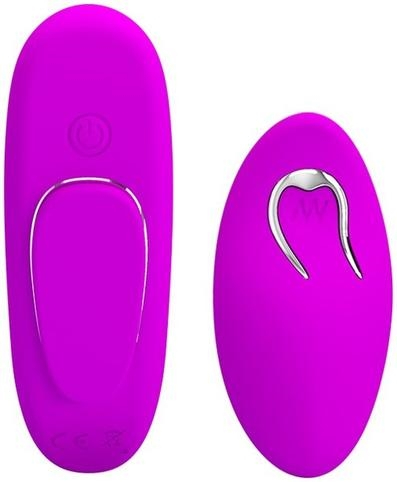 Стимулятор клітора з пультом ДУ силіконовий фіолетовий ROMANCE LISA USB 12 Functions - 3
