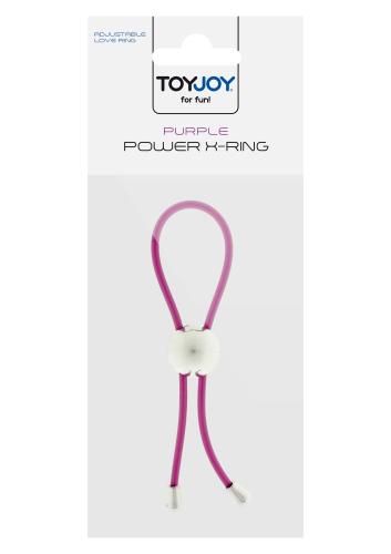 Эрекционное лассо для пениса фиолетового цвета Toy Joy Power X Ring - 1