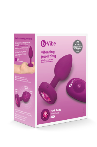 Анальна пробка з вібрацією B-Vibe для еротичних ігор силіконова рожева - 11