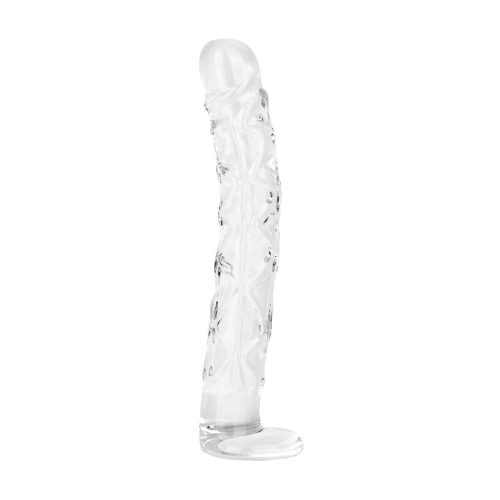 Стеклянный фаллоимитатор прозрачный Gildo Textured Glass Dildo No. 36 - 3