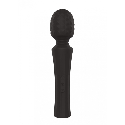 Вібромасажер Ванд у формі мікрофона чорного кольору Boss series Rechargeable Power Wand - 1