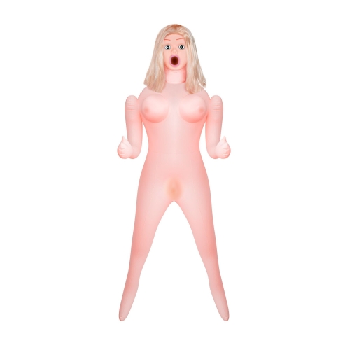 Надувная кукла с тремя реалистичными отверствиями телесного цвета Candy Dolls Pretty Blonde - 1