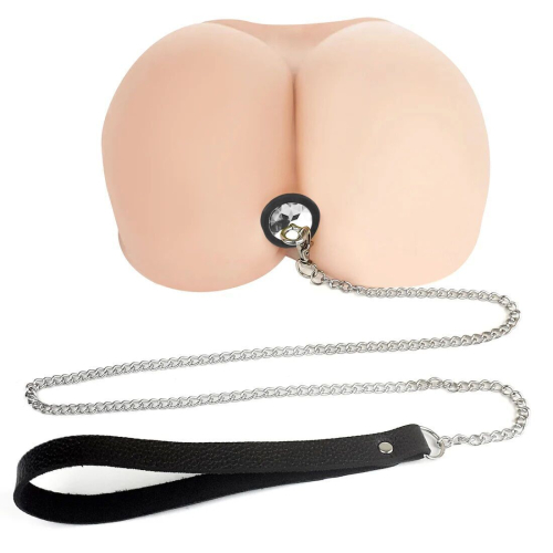 Силіконова анальна пробка Art of Sex Silicone Anal Plug with Leash size M з повідцем Black - 4