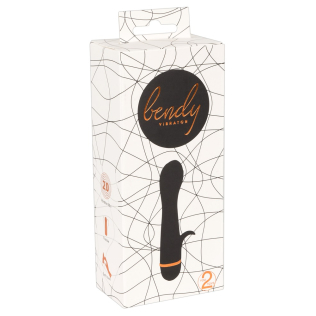Вібратор тюльпан силіконовий чорного кольору Bendy Tulip Vibrator