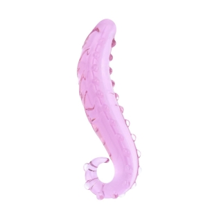 Стеклянный фаллоимитатор в форме щупальца розовый Gildo No. 34 Tentacle Glass Dildo