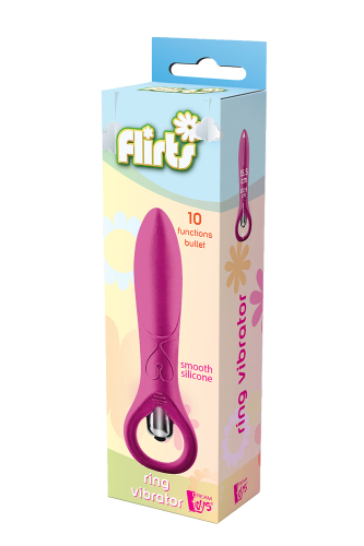 Мини вибратор для точки G с кольцом розового цвета Dream Toys FLIRTS VIBRATOR - 4