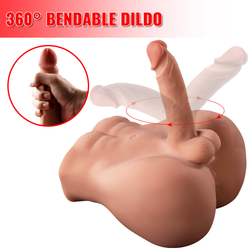 Фаллоимитатор полуторс с реалистичным фаллоимитатором телесного цвета XISE “Benedict dildo” - 3