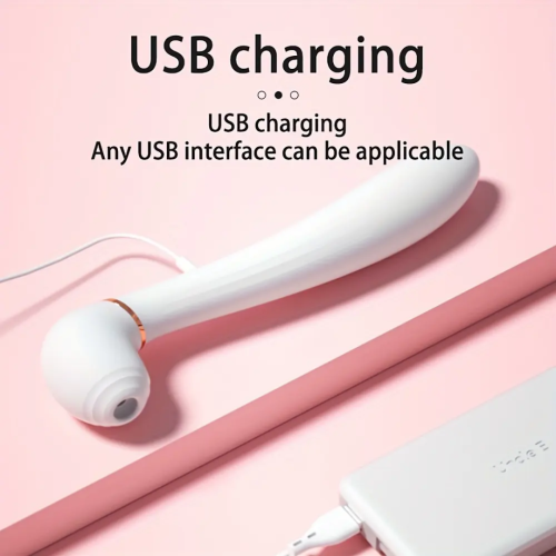 Вібромасажер Ванд з вакуумом та вібрацією колір білий We love Desirable wand - 4