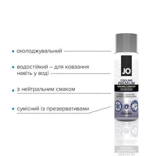 Лубрикант на силіконовій основі System JO PREMIUM-COOLING (60 мл) вагінальний охолоджуючий і для іграшок (Систем Джо) - 3
