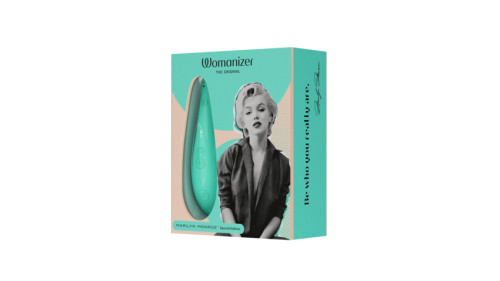 Вакуумный клиторальный стимулятор зеленого цвета Womanizer Marilyn Monroe - 22