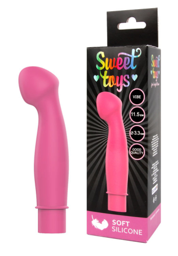 Вібратор силіконовий з голівкою для точки G рожевий Sweet Toys - 4