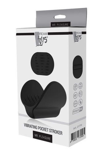 Мастурбатор кишеньковий для чоловіків із вібрацією чорний DreamToys Mr Pleasure - 4