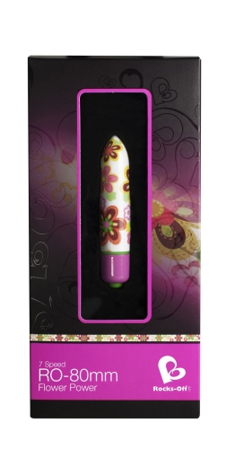 Вибратор Rocks Off Coloured 7 Speed RO-80mm Flower Print - 2
