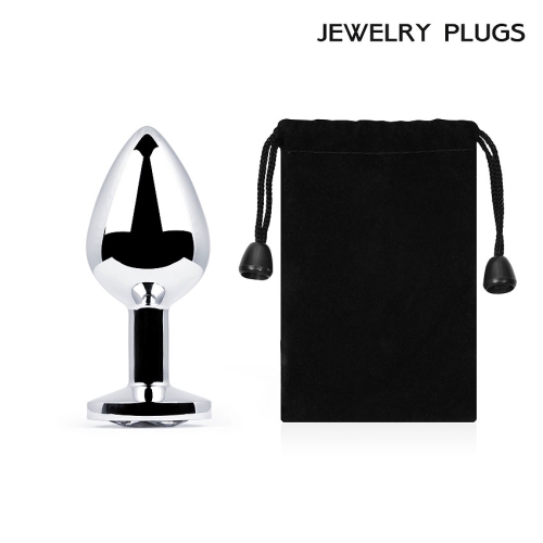 Анальна металева втулка Anal Jewelry Plug з кристалом L 82 мм d 34 мм Вага 90г - 4