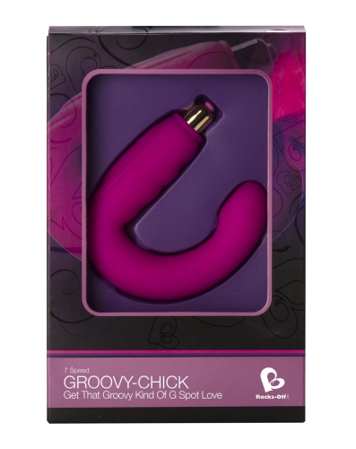 Стимулятор клитора и точки G розовый Rocks Off Groovy-Chick 7 - 2