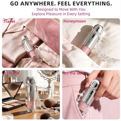 Вакуумный стимулятор в форме губной помады розовый BeYourLover Powder Mist - 7