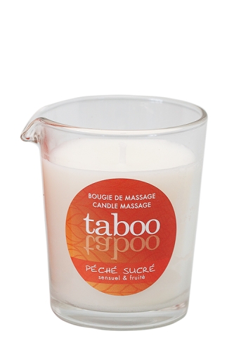 Масажна свічка для жінок з ароматом нектарину Ruf Taboo Peche Sucre 60 гр - 2