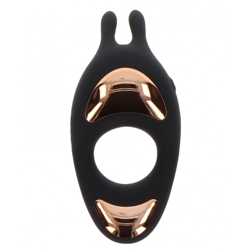 Эрекционное виброкольцо черного цвета Toy joy Lotus C ring - 4