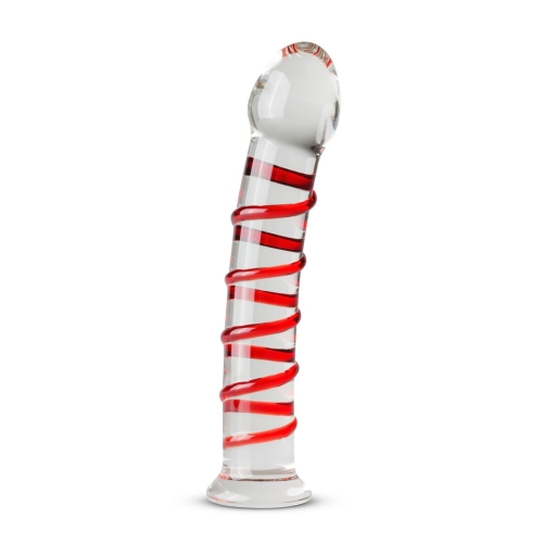 Стеклянный дилдо ребристый Gildo Glass Dildo No. 15 - 1