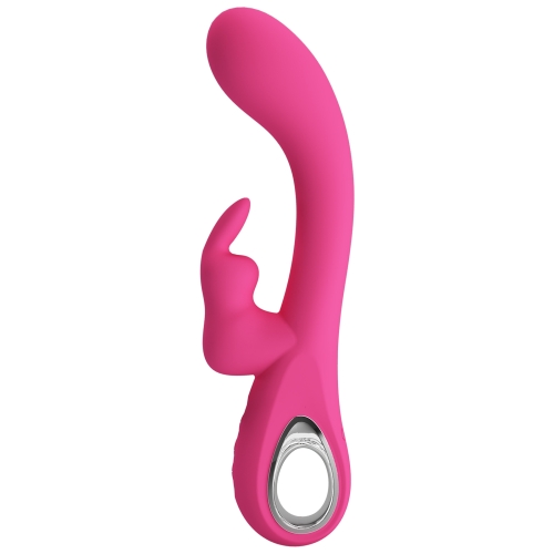 Вібратор вагінальний та для точки G зі стимулятором клітора рожевий Lybaile Pretty Love Novak - 5