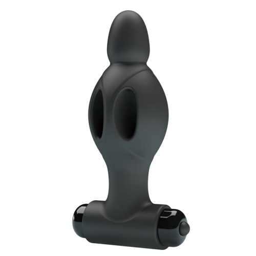 Анальный вибратор силиконовый черный Mr Play Vibrating Anal Plug - 2