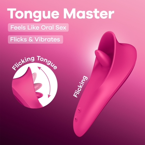 Стимулятор для клитора с язычком розовый Satisfyer Tongue Master - 6