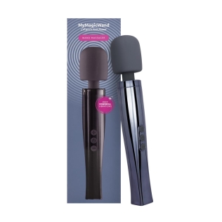 Массажер в виде микрофона серого цвета MyMagicWand - Wand Massger Dynamite Grey