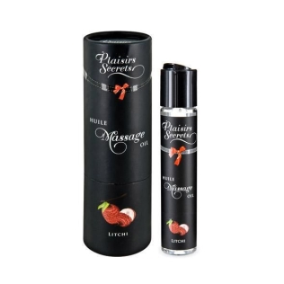 Масло массажное возбуждающее со вкусом Личи Plaisirs Secrets 59 мл